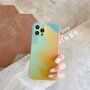 Силиконов защитен кейс за iPhone 11 Pro - тюркоазено-жълт