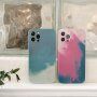 Силиконов защитен кейс за iPhone 11 Pro Max - тюркоазено-сив