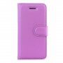Флип калъф с кожена текстура за iPhone 5 / 5S / SE (2016) - лилаво
