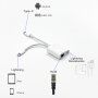 Адаптер USB-C и 8 Pin Male към ethernet RJ45 и захранващ 8 Pin Female за iPhone / iPad - бял