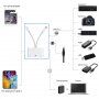 Адаптер USB-C и 8 Pin Male към USB / Ethernet RJ45 / 8 Pin Female за iPhone / iPad - бял