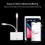 Адаптер USB-C и 8 Pin Male към USB / Ethernet RJ45 / 8 Pin Female за iPhone / iPad - бял