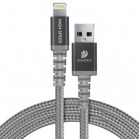 DUX DUCIS Кабел за синхронизиране и зареждане за iPhone, iPad, iPod - 1m - сив