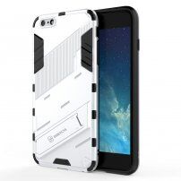 Устойчив защитен кейс със стойка за iPhone 6 Plus / 6S Plus - бял