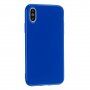 Защитен силиконов кейс за iPhone X / XS - кралско син