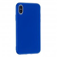 Защитен силиконов кейс за iPhone X / XS - кралско син