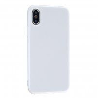 Защитен силиконов кейс за iPhone XR - бял