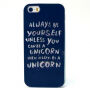 Кейс от мека пластмаса за Apple iPhone SE (2016) / 5S / 5 - allways be a unicorn