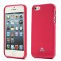MERCURY GOOSPERY защитен блестящ кейс за iPhone 5 / 5S / SE (2016) - тъмнорозов