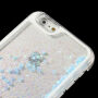 Защитен кейс с плаващи пайети за Apple iPhone 6 / 6S - светлосини пайети