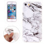 Защитен пластмасов кейс за iPhone 5 / 5S / SE (2016) - бял мрамор