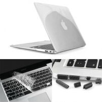ENKAY пластмасов гръб със защита на клавишите и тапи на конекторите за MacBook Air 13" (A1237, A1304, A1369)
