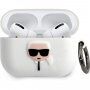 Karl Lagerfeld Karl Head силиконов калъф за AirPods Pro - бял