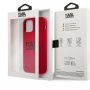Karl Lagerfeld Stack Black Logo силиконов кейс за iPhone 12 Pro Max - червен
