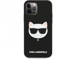 Karl Lagerfeld Choupette Head силиконов кейс за iPhone 12 Pro Max - черен