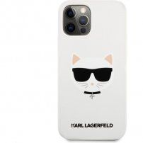 Karl Lagerfeld Choupette Head силиконов кейс за iPhone 12 Pro Max - бял