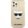 Karl Lagerfeld Choupette Head Glitter кейс за iPhone 12 Pro Max - златен