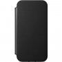 Nomad Rugged Folio кожен флип калъф с MagSafe за iPhone 12 / 12 Pro - черно