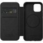 Nomad Rugged Folio кожен флип калъф с MagSafe за iPhone 12 / 12 Pro - черно