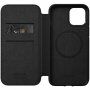 Nomad Rugged Folio кожен флип калъф с MagSafe за iPhone 12 Pro Max - черно