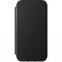Nomad Rugged Folio кожен флип калъф с MagSafe за iPhone 12 mini - черно