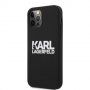 Karl Lagerfeld Stack White Logo силиконов кейс за iPhone 12 Pro Max - черен