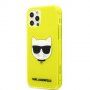 Karl Lagerfeld Choupette Head кейс за iPhone 12 Pro Max - неоново жълт
