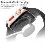 Защитен блестящ калъф със закалено стъкло за Apple Watch 44mm - сребърно
