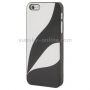 Защитен пластмасов кейс за Apple iPhone 5 / 5S / SE (2016) - черно / бял