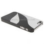 Защитен пластмасов кейс за Apple iPhone 5 / 5S / SE (2016) - черно / бял