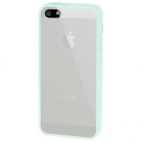 Изключително тънък кейс с пъстра рамка за Apple iPhone 5 / 5S / SE (2016) - ментов
