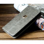 Защитен флип калъф от изкуствена кожа за Apple iPhone 5 / 5S / SE (2016) - сиво