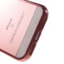 Защитен кейс от мека пластмаса с прозрачна задна страна за Apple iPhone 5 / 5S / SE (2016) - розово златен