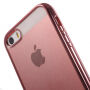 Защитен кейс от мека пластмаса с прозрачна задна страна за Apple iPhone 5 / 5S / SE (2016) - розово златен