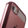 Защитен кейс от мека пластмаса с прозрачна задна страна за Apple iPhone 5 / 5S / SE (2016) - розово златен