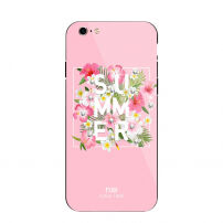 NXE защитен пластмасов кейс със слой от закалено стъкло за Apple iPhone 6 Plus / 6S Plus - розов