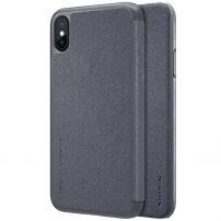 NILLKIN защитен флип калъф за Apple iPhone XS / iPhone X - черно