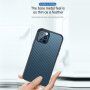 Кейс с текстура на въглеродни влакна и защитна рамка за iPhone 12 mini - розово златен