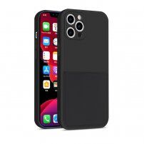 Защитен кейс с джоб за карти за iPhone 12 Pro Max - черен