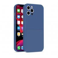 Защитен кейс с джоб за карти за iPhone 12 Pro Max - тъмносин