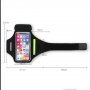 Спортен калъф за ръка с джоб за ключове и място за карти за iPhone - черно