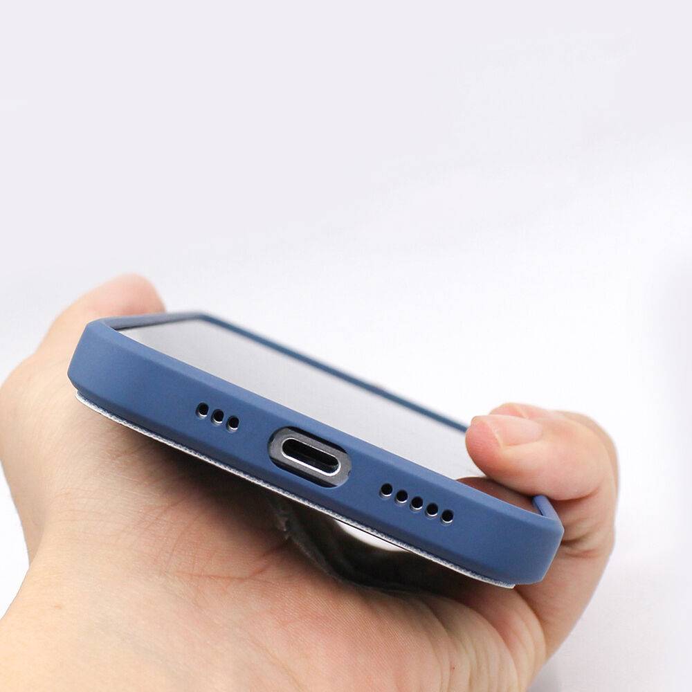 Защитен кейс с джоб за карти за iPhone 12 mini - лилав