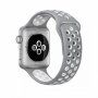 Силиконова каишка за Apple Watch Ultra 49mm / 46mm / 45mm / 44mm / 42mm - сива-бяла