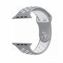 Силиконова каишка за Apple Watch Ultra 49mm / 46mm / 45mm / 44mm / 42mm - сива-бяла