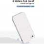 Силиконов защитен кейс с прави ъгли за iPhone 6 Plus / 6S Plus - сиво-син
