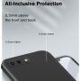 Силиконов защитен кейс с прави ъгли за iPhone 7 Plus / 8 Plus - сиво-син
