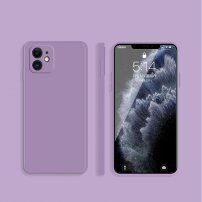 Силиконов защитен кейс с прави ъгли за iPhone 11 - лилав