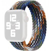 Сплетена найлонова каишка за Apple Watch Ultra 49mm / 46mm / 45mm / 44mm / 42mm - S - наситени пъстри цветове