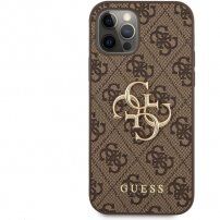 Guess 4G Metal Logo кейс за iPhone 12 Pro Max - кафяв