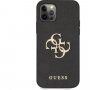 Guess Saffiano Big 4G Metal Logo кейс за iPhone 12 Pro Max - черен